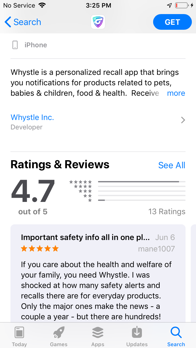 Whystle Ratings and Reviews